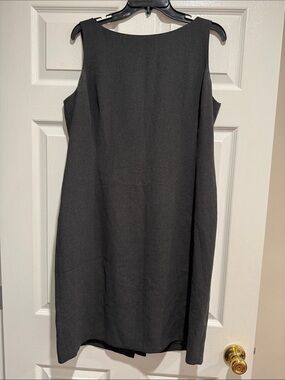 Casual Corner Woman Dress Sleeveless Midi Dress Dark Gray Size 14